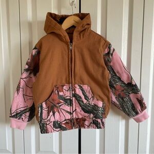 Outdoor Habitat Jacket Girls Toddler 4T Pink Camo Zip Up Hoodie Y2K Bomber Warm
